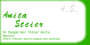 anita steier business card